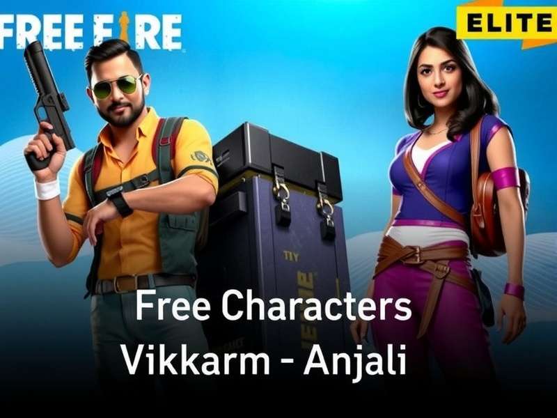 Free Fire Elite characters including Vikram and Anjali