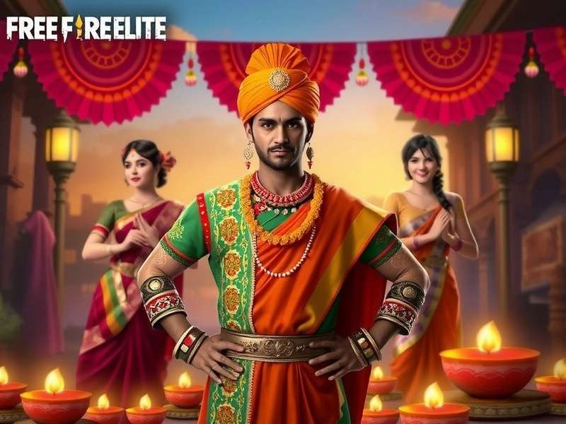 Free Fire Elite Diwali skins with traditional Indian clothing